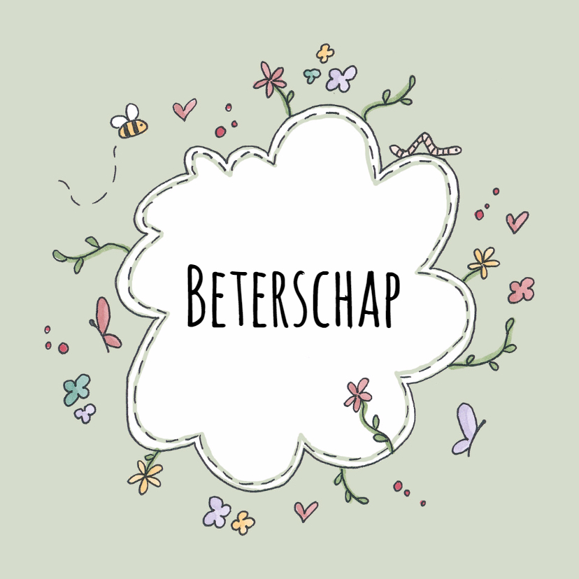 Beterschapskaart Vrolijk LFZ - Beterschapskaarten Beterschapskaarten - Beterschapskaart Vrolijk LFZ