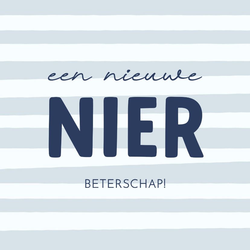 Beterschapskaarten - Beterschapskaartje transplantatie een nieuwe nier 