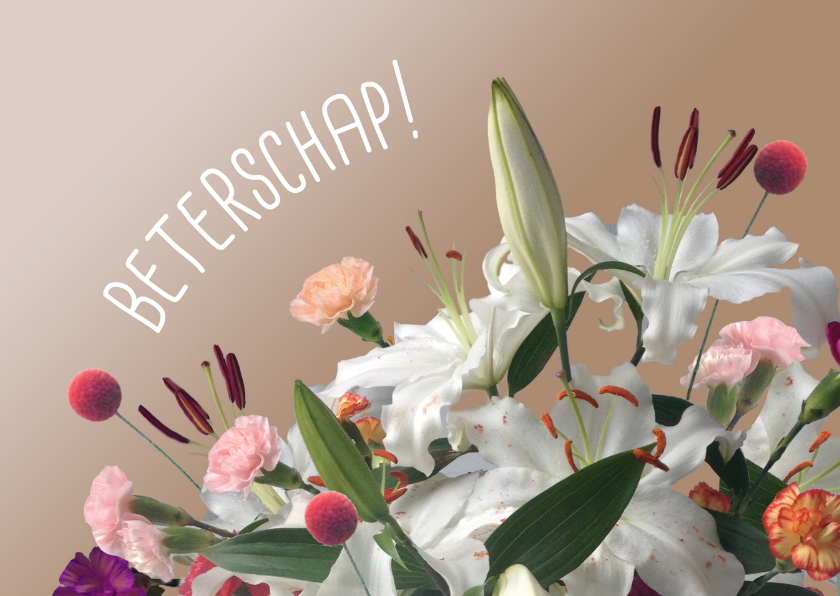 Boeket voor beterschap - Beterschapskaarten Beterschapskaarten - Boeket voor beterschap