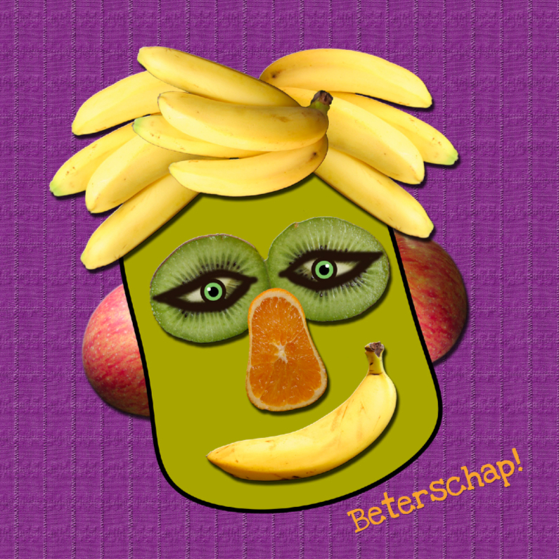 Fruitgezicht - Beterschapskaarten Beterschapskaarten - Fruitgezicht