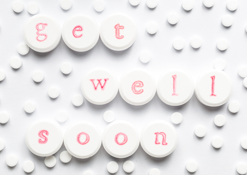 Beterschapskaarten - Get well soon - on pills