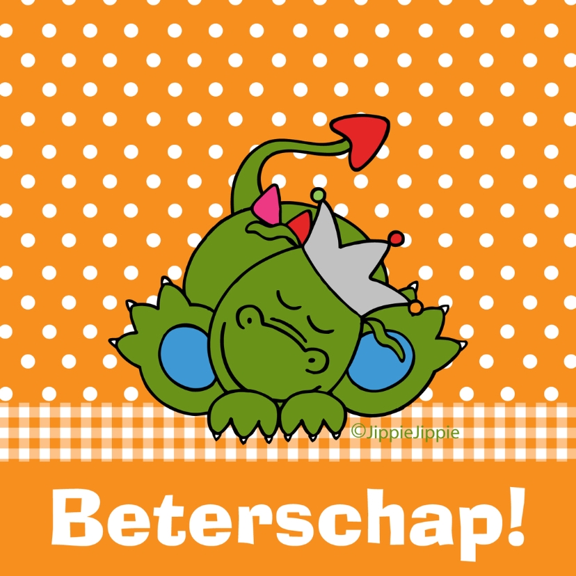 JippieJippie beterschap 005 - Beterschapskaarten Beterschapskaarten - JippieJippie beterschap 005
