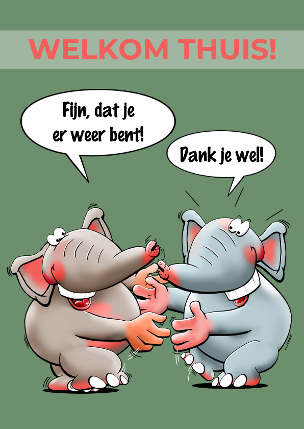 Leuke welkom thuis kaart voor je collega of vriend - Beterschapskaarten Beterschapskaarten - Leuke welkom thuis kaart voor je collega of vriend