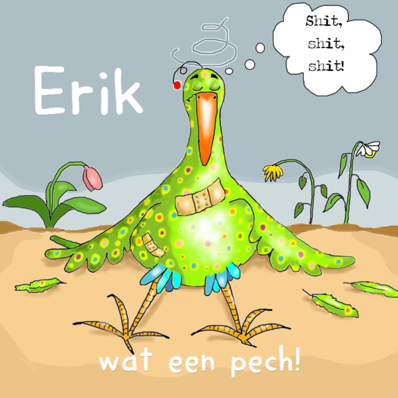 Shit wat een pech - Beterschapskaarten Beterschapskaarten - Shit wat een pech