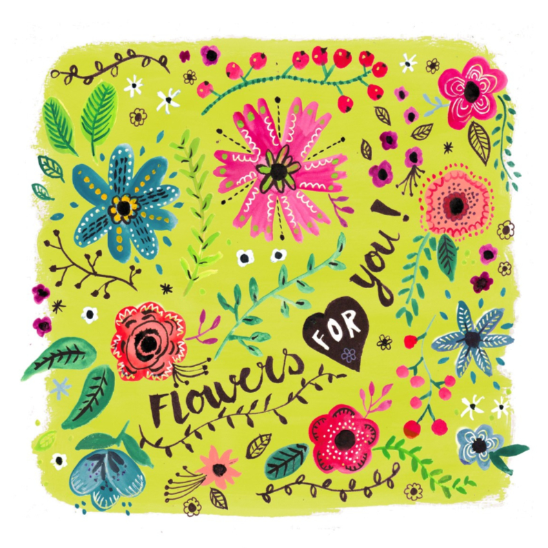 Vrolijke bloemen voor jou - Beterschapskaarten Beterschapskaarten - Vrolijke bloemen voor jou