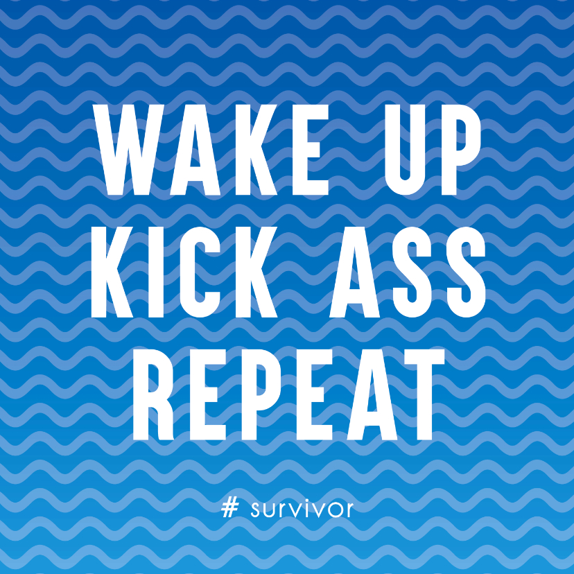 Wake up - kick ass - repeat - Beterschapskaarten Beterschapskaarten - Wake up - kick ass - repeat