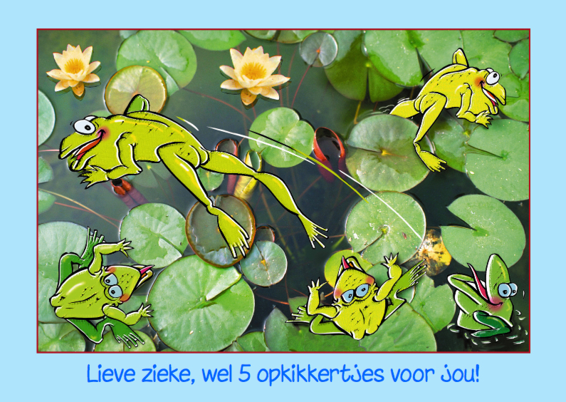 Wel 5 opkikkertjes voor jou - Beterschapskaarten Beterschapskaarten - Wel 5 opkikkertjes voor jou