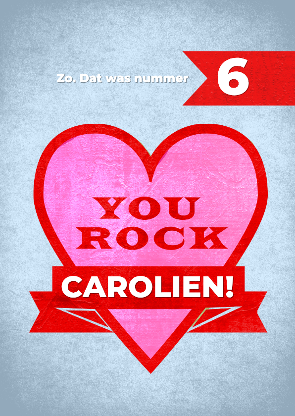 You Rock - stoere kaart voor iemand met kanker - Beterschapskaarten Beterschapskaarten - You Rock - stoere kaart voor iemand met kanker