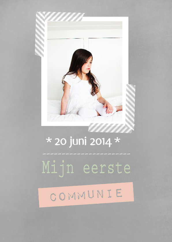 Kaart communie tape - Communiekaarten Communiekaarten - Kaart communie tape