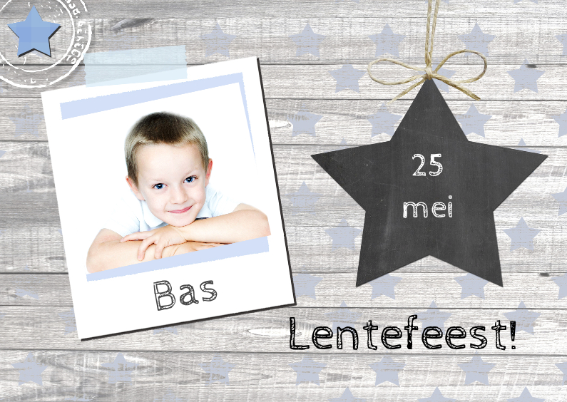 lentefeest jongen - Communiekaarten Communiekaarten - lentefeest jongen