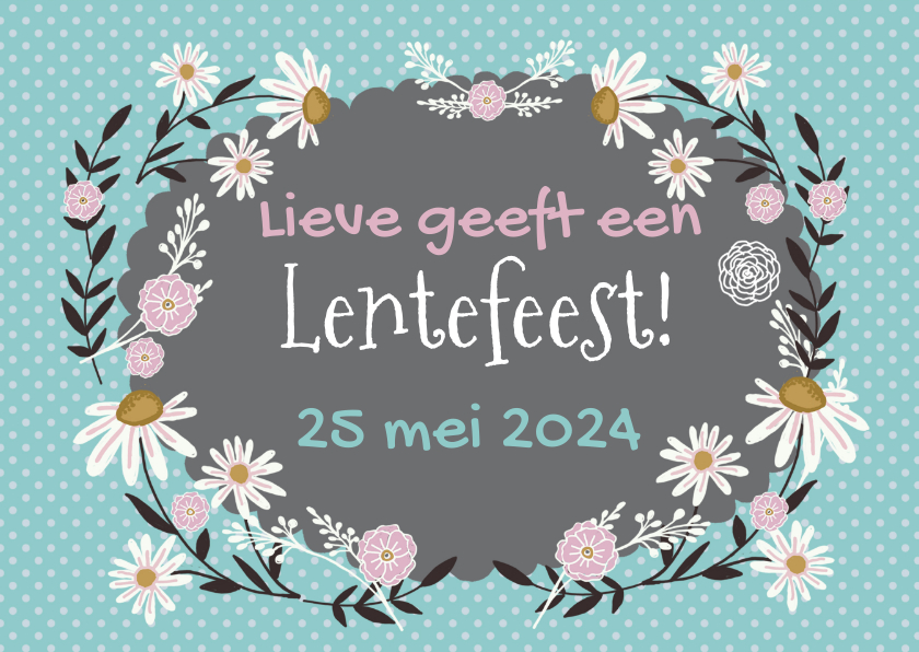 uitnodiging lentefeest - Communiekaarten Communiekaarten - uitnodiging lentefeest