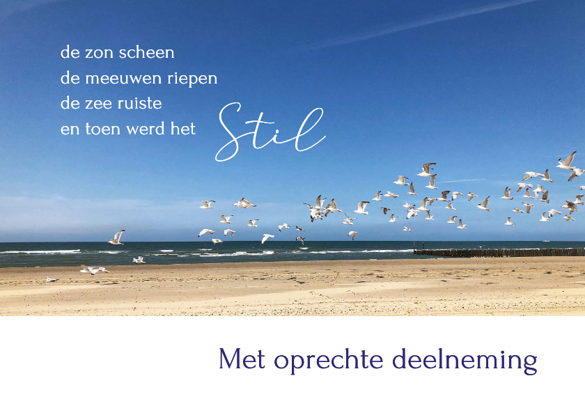Condoleancekaarten - Condoleance En toen werd het stil - strand