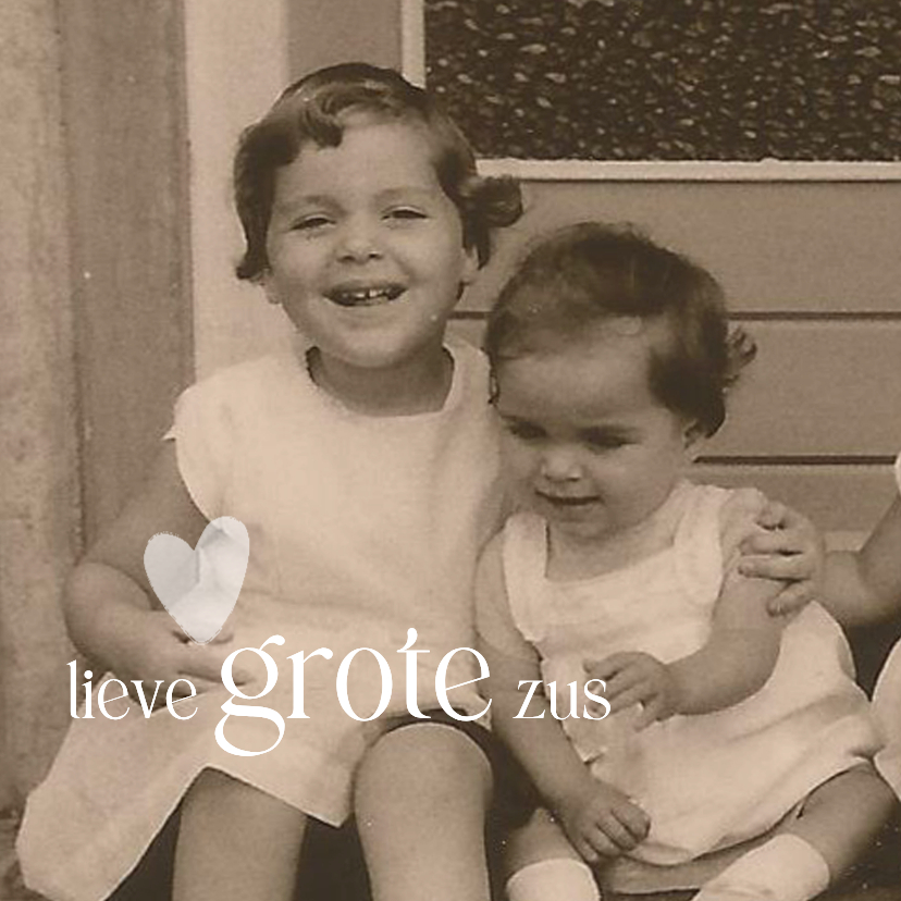 Condoleancekaarten - Condoleance foto grote zus