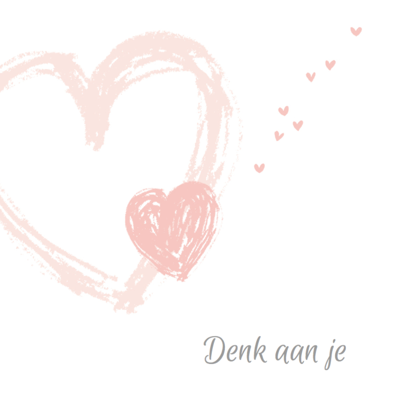 Condoleance getekend hartje - Condoleancekaarten Condoleancekaarten - Condoleance getekend hartje