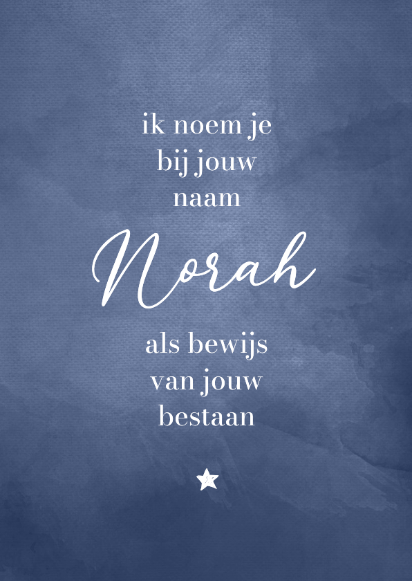 Condoleance Ik noem je bij je naam - Condoleancekaarten Condoleancekaarten - Condoleance Ik noem je bij je naam