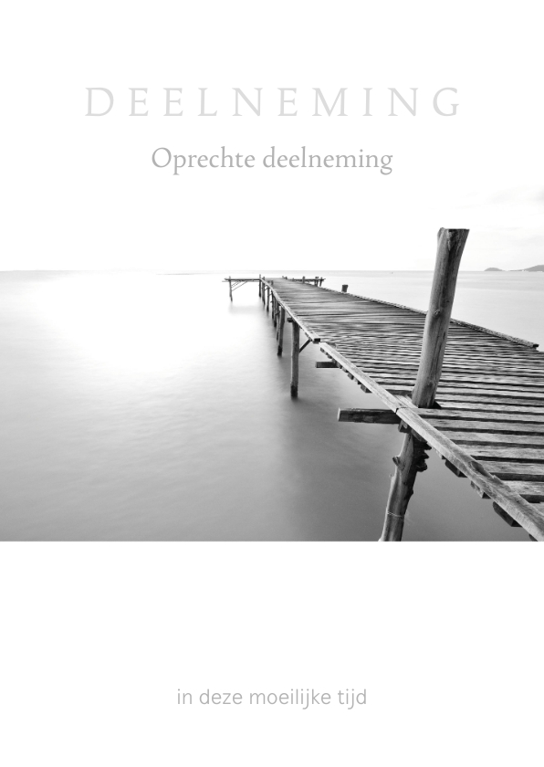 Condoleance kaart met oprechte deelneming - Condoleancekaarten Condoleancekaarten - Condoleance kaart met oprechte deelneming
