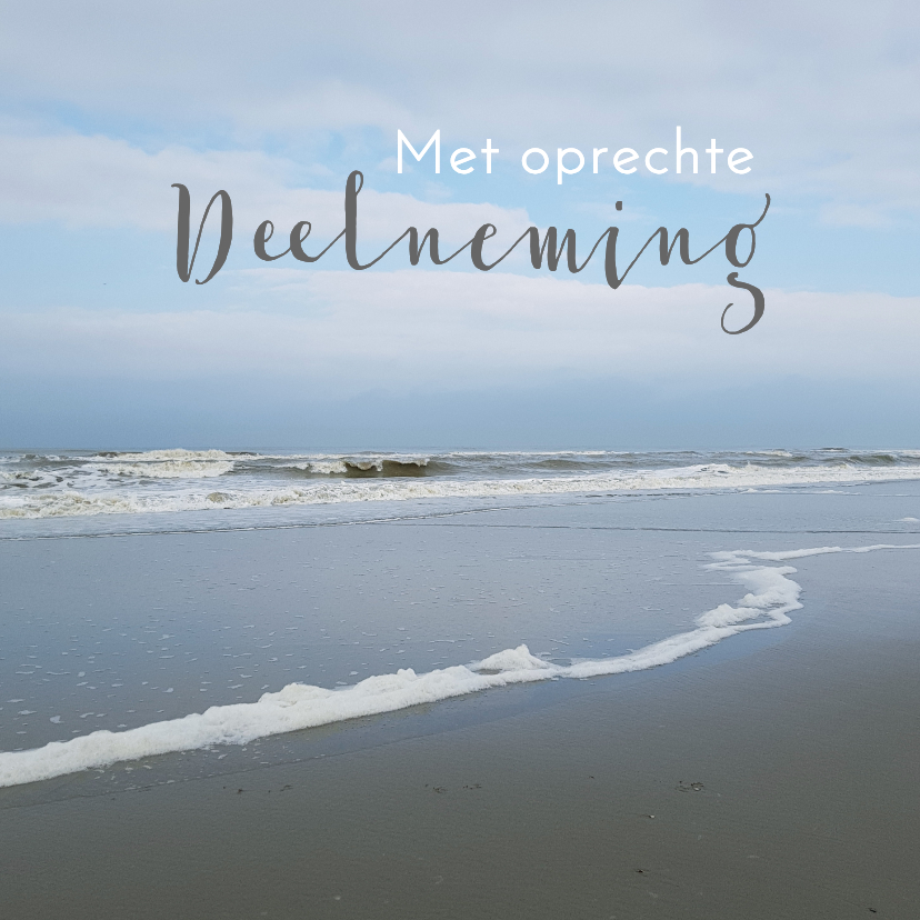 Condoleancekaarten - Condoleance kaart - Strand
