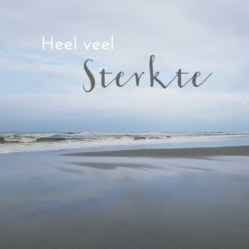 Condoleance kaart - Zee en strand - Condoleancekaarten Condoleancekaarten - Condoleance kaart - Zee en strand