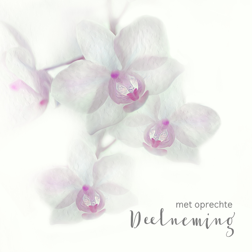 Condoleancekaarten - Condoleance met orchidee