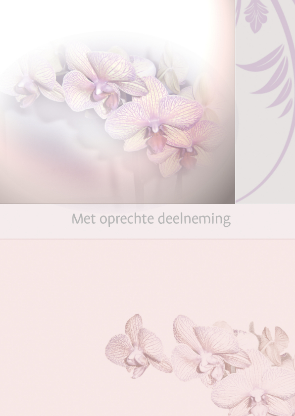 Condoleancekaarten - Condoleance orchidee foto
