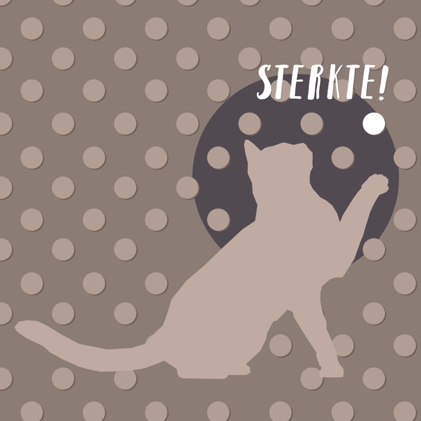 Condoleancekaart bij een poes verlies - Condoleancekaarten Condoleancekaarten - Condoleancekaart bij een poes verlies
