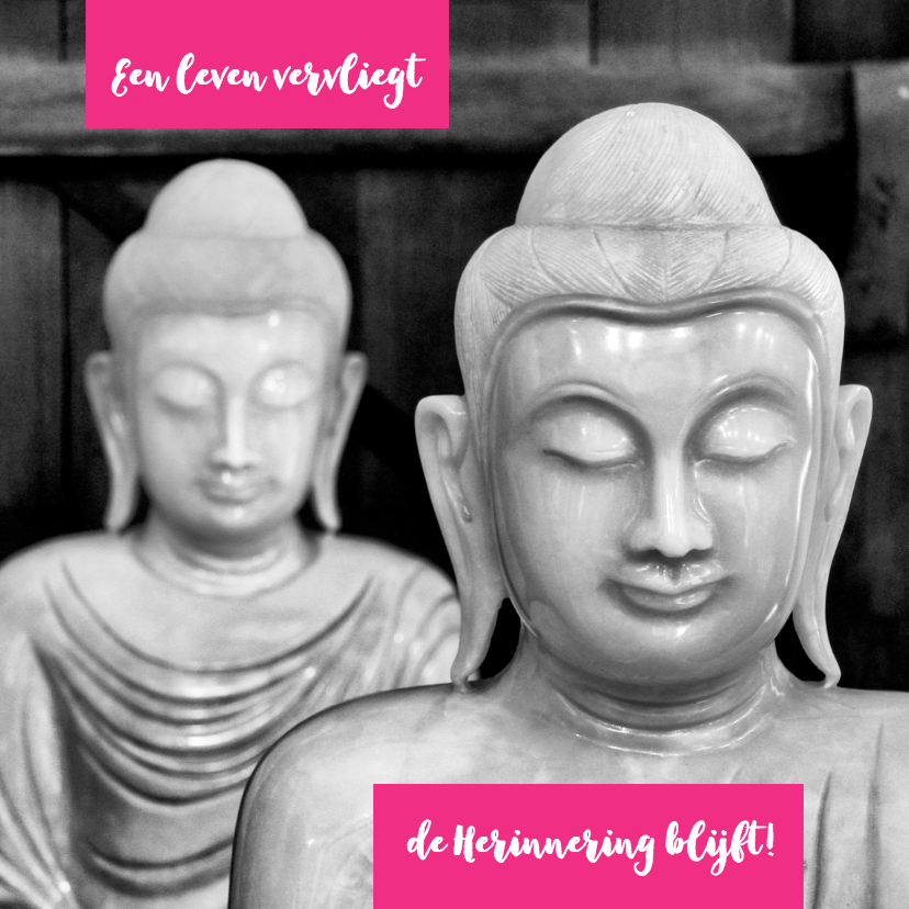 Condoleancekaart Buddha zwart wit 2 - OT - Condoleancekaarten Condoleancekaarten - Condoleancekaart Buddha zwart wit 2 - OT