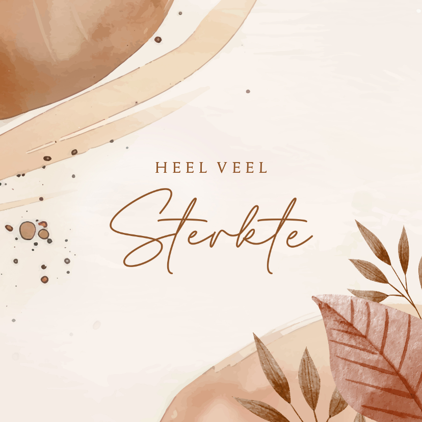 Condoleancekaart in boho stijl - Condoleancekaarten Condoleancekaarten - Condoleancekaart in boho stijl