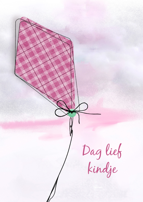 Condoleancekaarten - Condoleancekaart lief kind roze