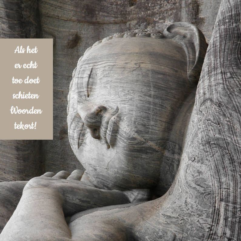 Condoleancekaart liggende Buddha - OT - Condoleancekaarten Condoleancekaarten - Condoleancekaart liggende Buddha - OT
