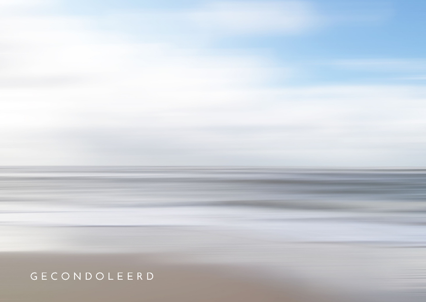 Condoleancekaarten - Condoleancekaart Noordzee strand abstract gecondoleerd