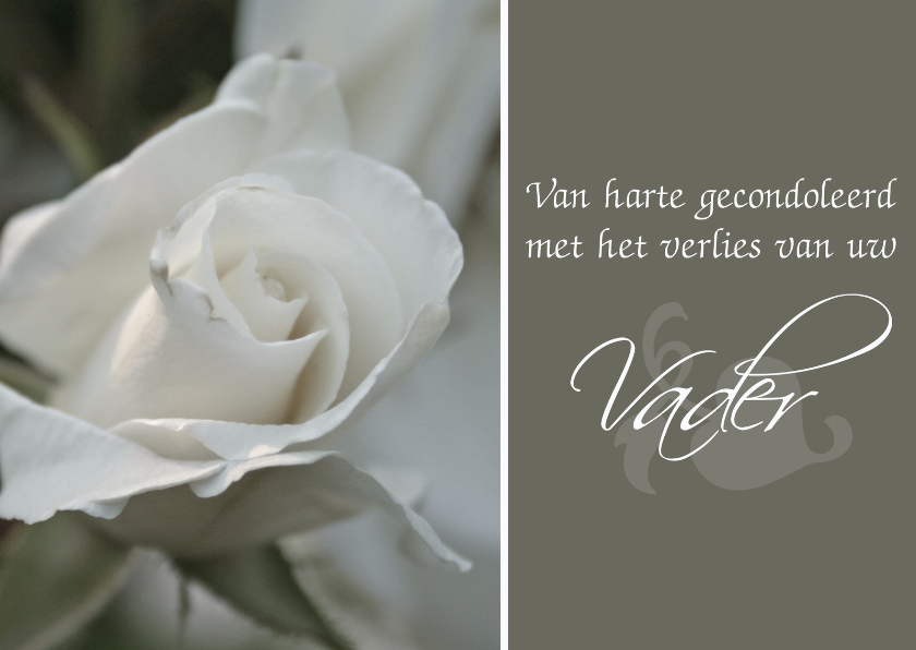 Condoleancekaart overlijden vader - Condoleancekaarten Condoleancekaarten - Condoleancekaart overlijden vader