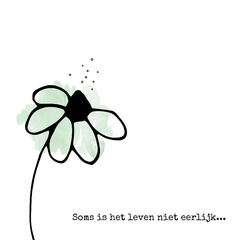 Condoleancekaart 'Soms is het leven niet eerlijk...' - Condoleancekaarten Condoleancekaarten - Condoleancekaart 'Soms is het leven niet eerlijk...'