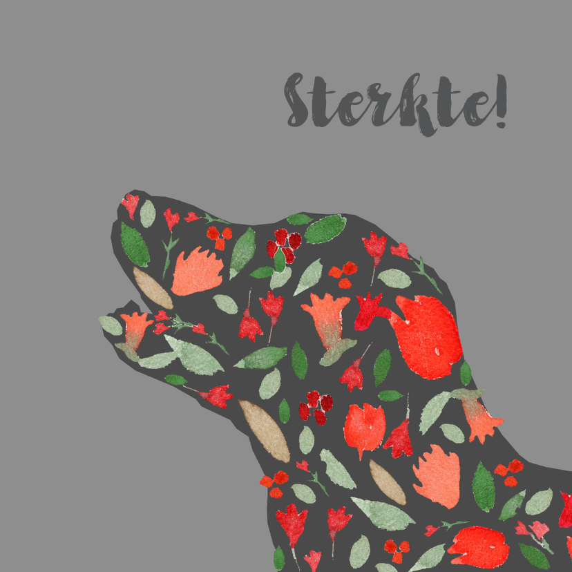 Condoleancekaart Verlies hond - Condoleancekaarten Condoleancekaarten - Condoleancekaart Verlies hond