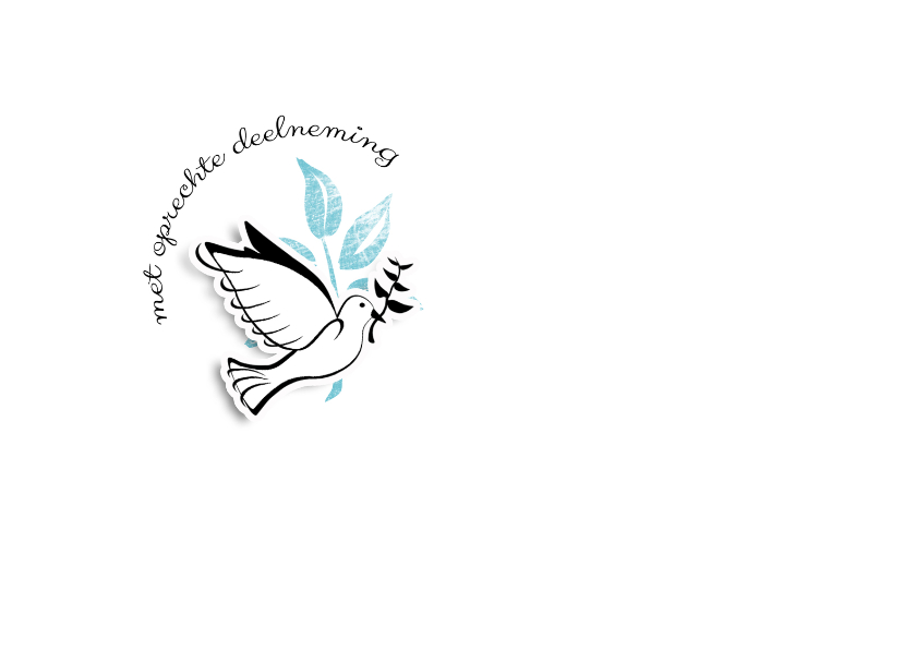 Condoleancekaart White Dove - Condoleancekaarten Condoleancekaarten - Condoleancekaart White Dove