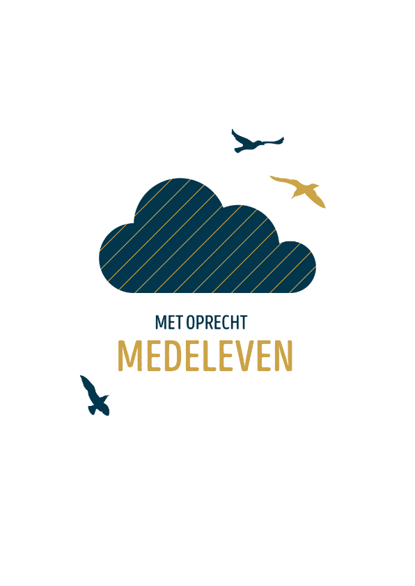 Condoleancekaart wolk vogel - Condoleancekaarten Condoleancekaarten - Condoleancekaart wolk vogel