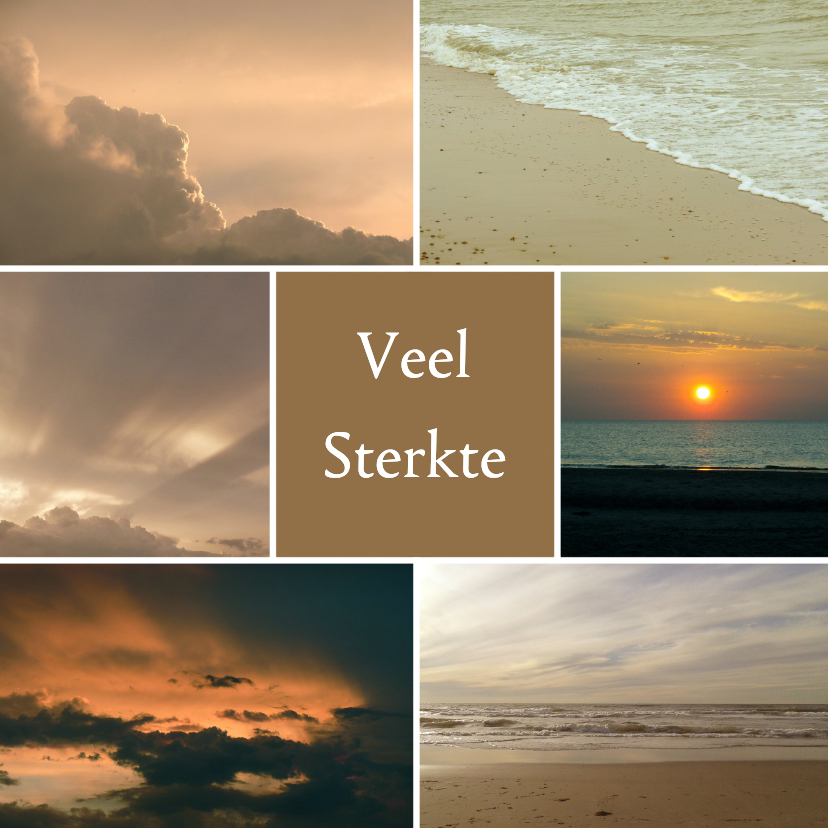 Condoleancekaarten - Condoleancekaart - Zee en wolken