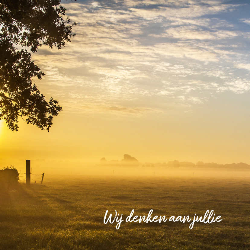 Condoleancekaarten - Condoleancekaart zonsopkomst kleur