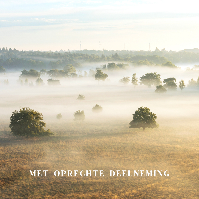 Condoleancekaart zonsopkomst op de hei - Condoleancekaarten Condoleancekaarten - Condoleancekaart zonsopkomst op de hei