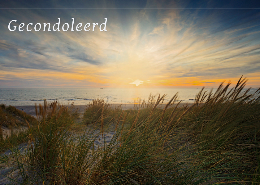 Condoleancekaarten - Gecondoleerd met foto van de zee