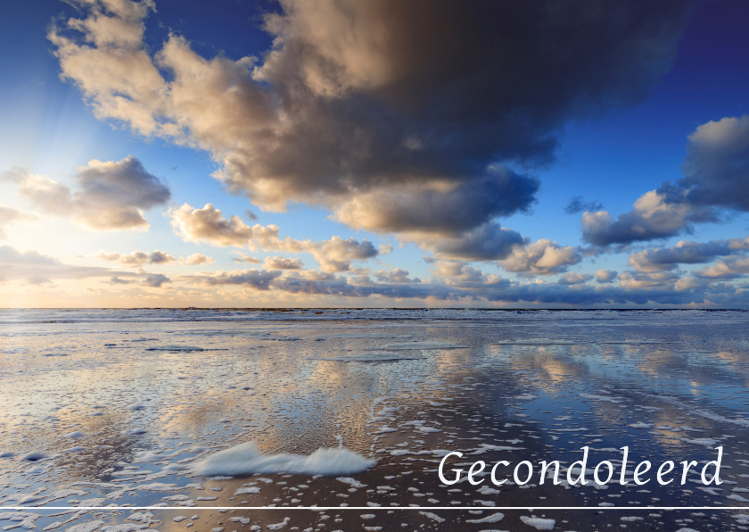 Gecondoleerd met zonsondergang - Condoleancekaarten Condoleancekaarten - Gecondoleerd met zonsondergang