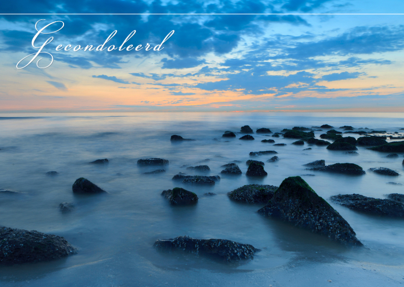 Golfbreker langs de Noordzee - Condoleancekaarten Condoleancekaarten - Golfbreker langs de Noordzee