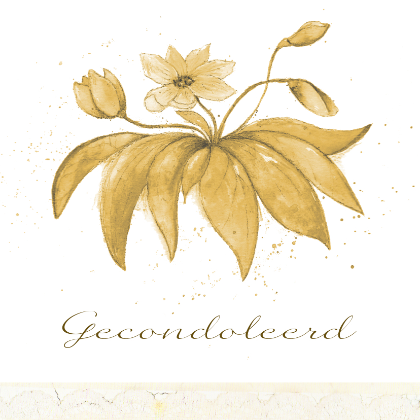 Goude gevoelens voor het verlies van iemand van goud - Condoleancekaarten Condoleancekaarten - Goude gevoelens voor het verlies van iemand van goud