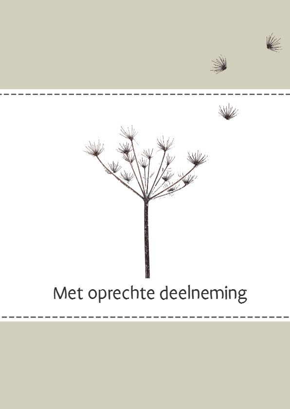 Kaart bloem - Condoleancekaarten Condoleancekaarten - Kaart bloem