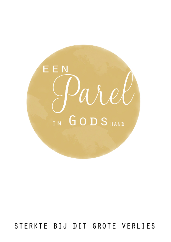 Kaart een parel - Condoleancekaarten Condoleancekaarten - Kaart een parel