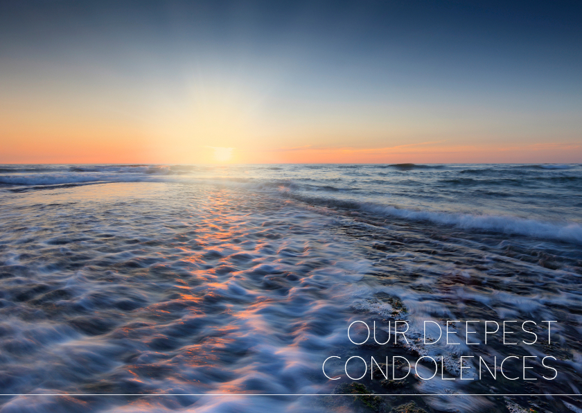 Our deepest condolences met foto - Condoleancekaarten Condoleancekaarten - Our deepest condolences met foto