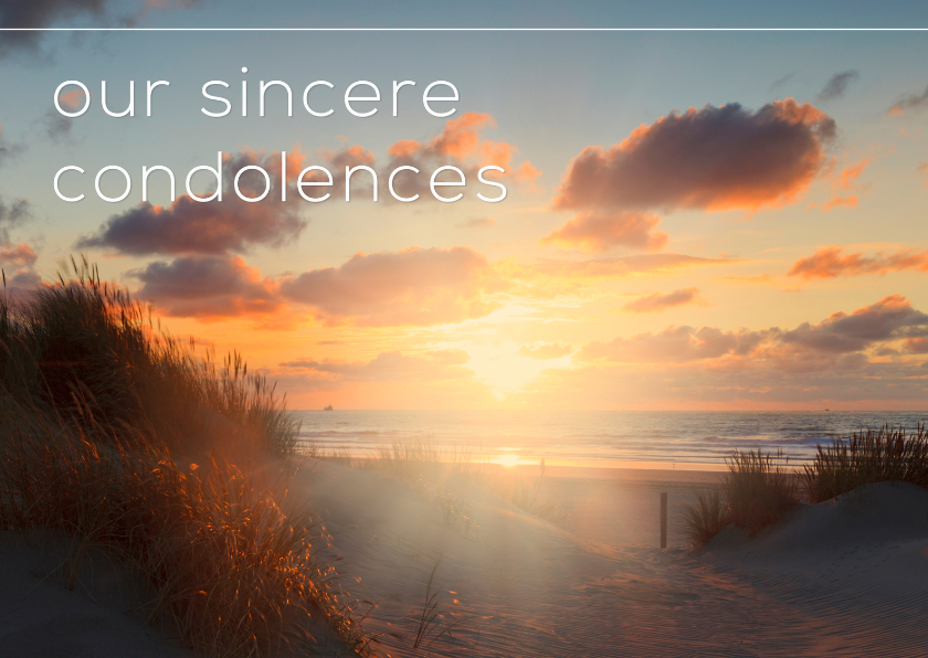 Our sincere condolences - Condoleancekaarten Condoleancekaarten - Our sincere condolences