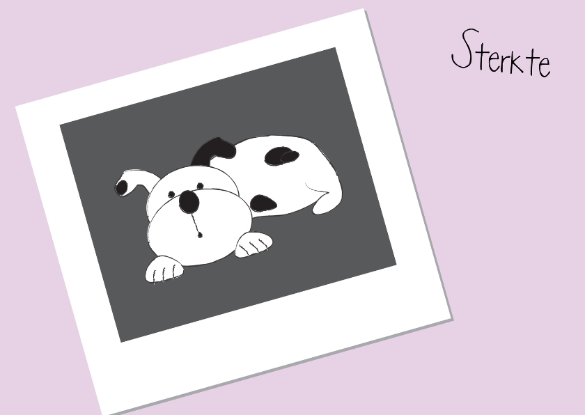Rouw hond - Condoleancekaarten Condoleancekaarten - Rouw hond