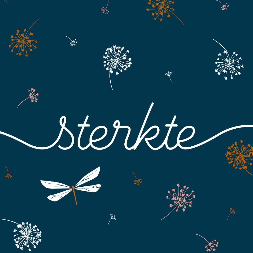 Condoleancekaarten - Sterktekaart libelle