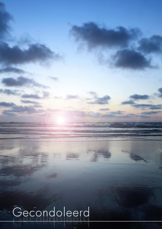 Zonsondergang aan de kust - Condoleancekaarten Condoleancekaarten - Zonsondergang aan de kust
