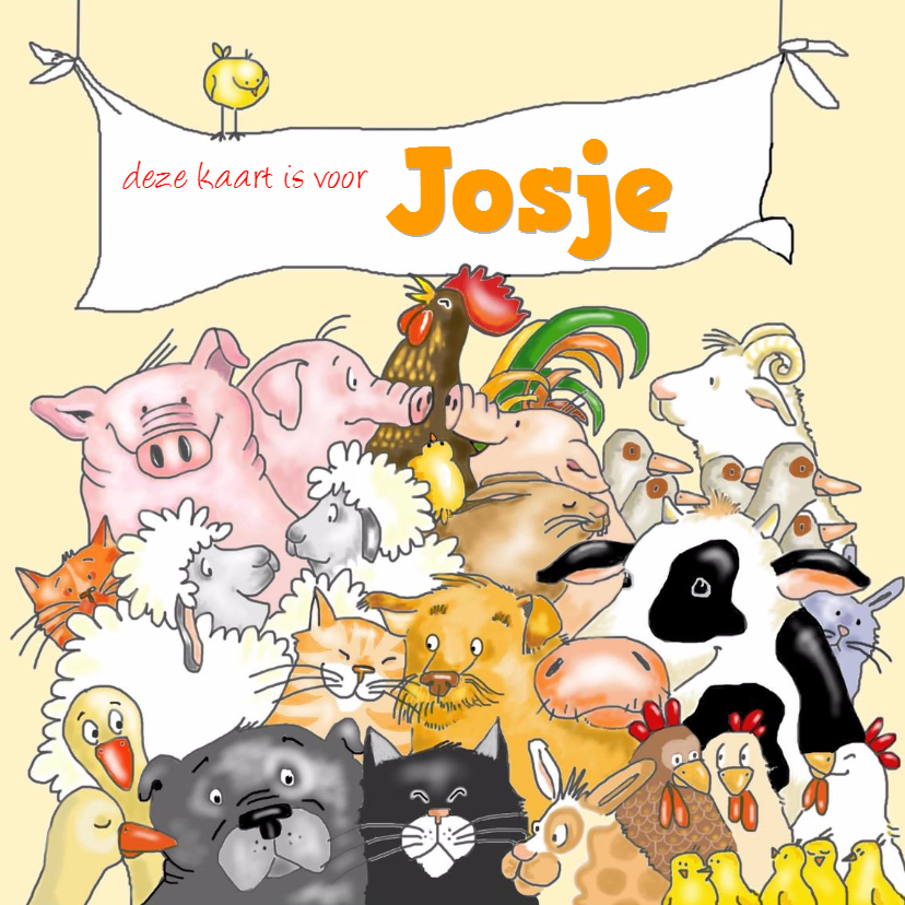 Dieren - druk op de boerderij - Dierenkaarten Dierenkaarten - Dieren - druk op de boerderij